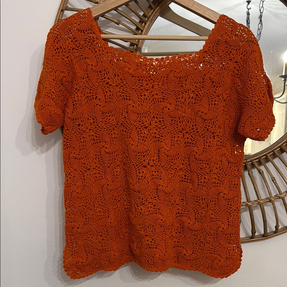 Orange Crochet Top